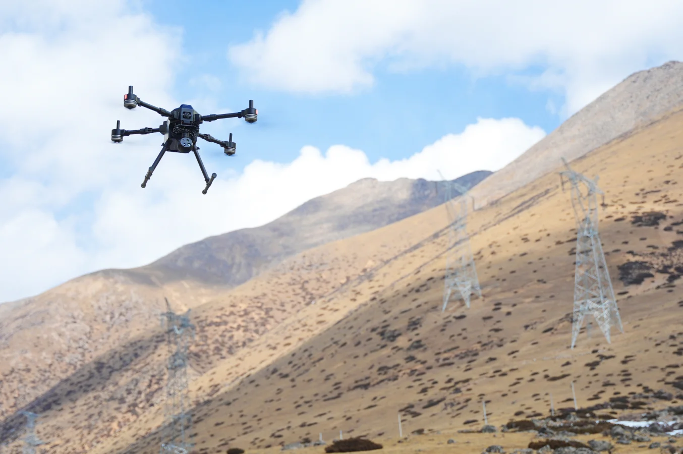 5000m+ Altitude Power Grid Inspection Record