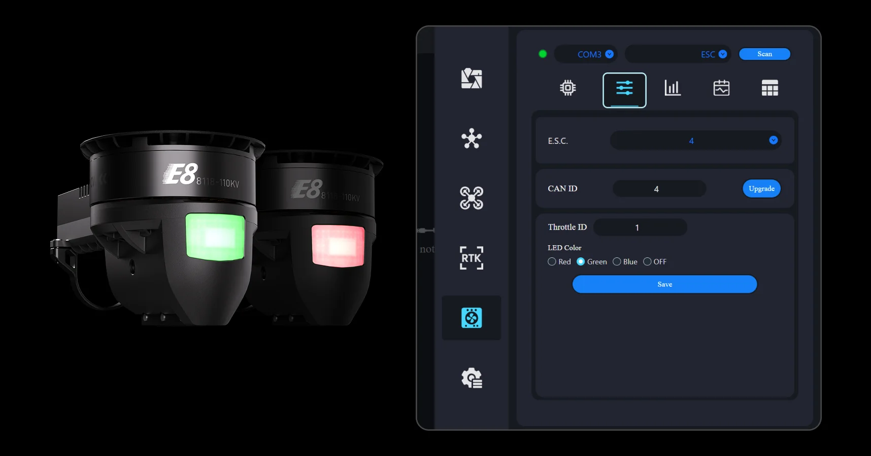 <p>Custom Navigation Lights Color</p>